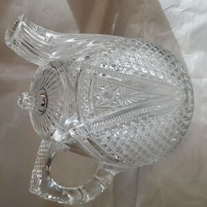 Antique Pressed Glass Rum Jug